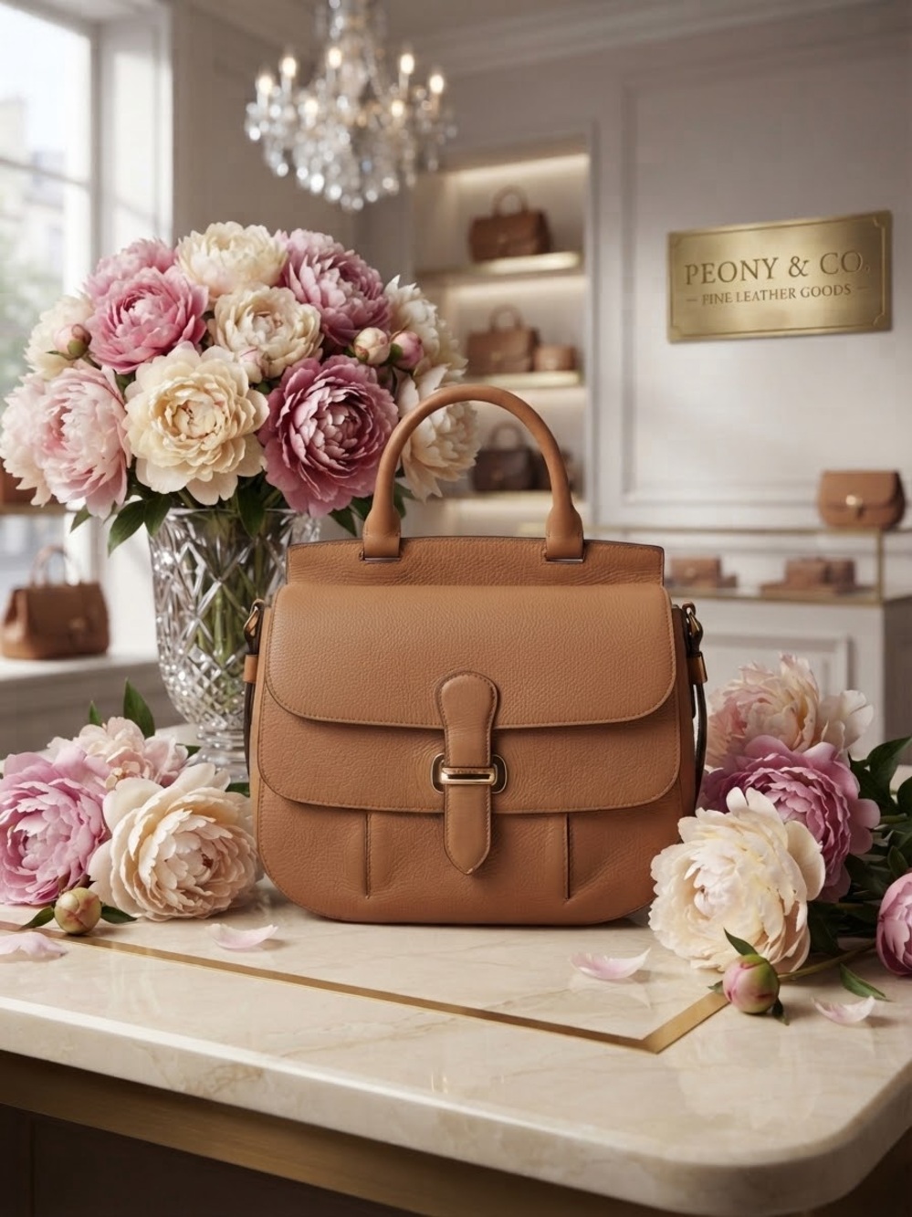 Michael Kors Tan Leather Top-Handle Satchel